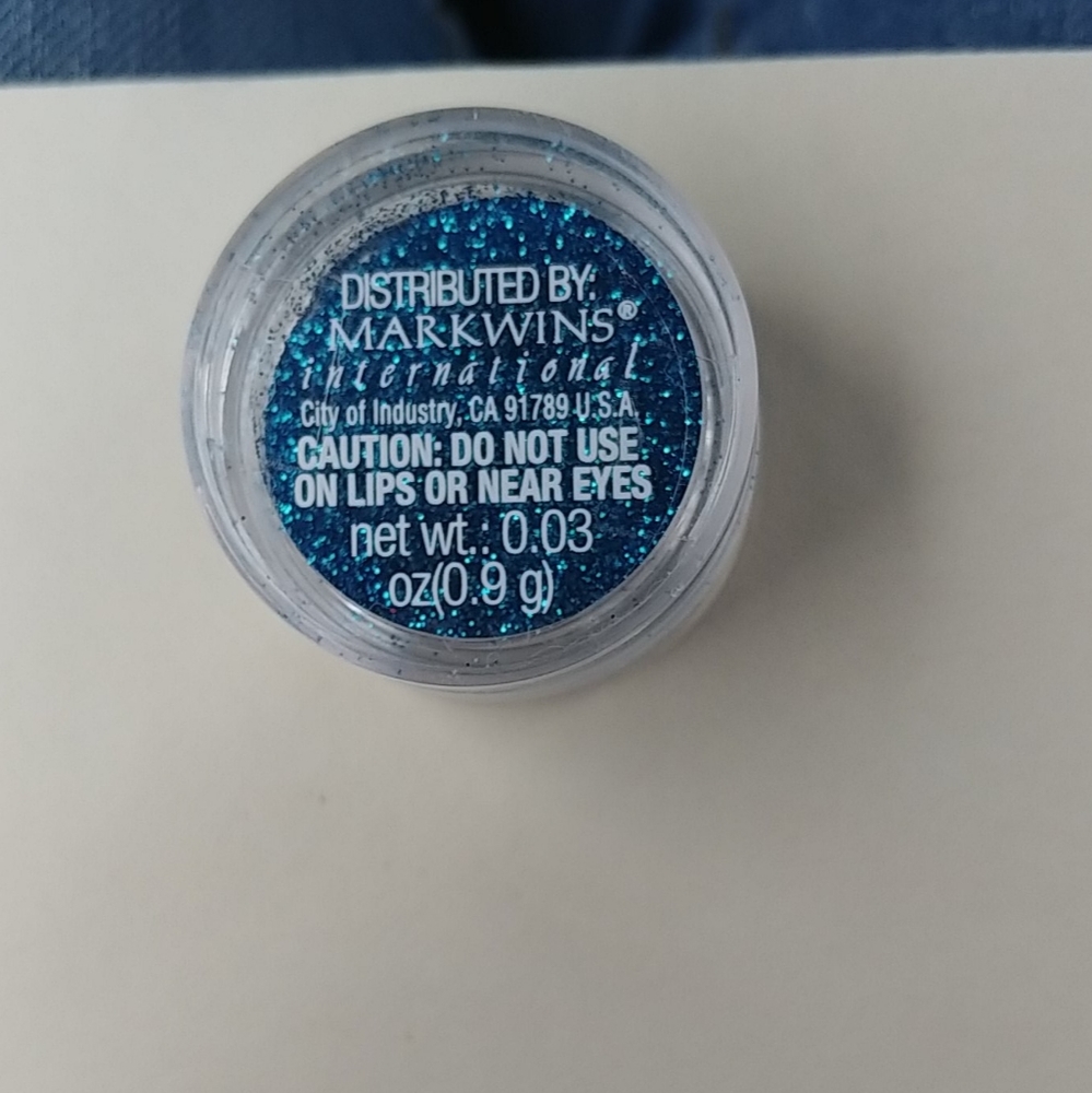 HP Blue glitter powder for nails